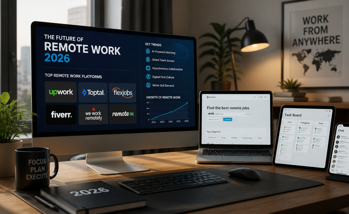 Cum arată piața muncii remote în 2026 — platforme și tendințe